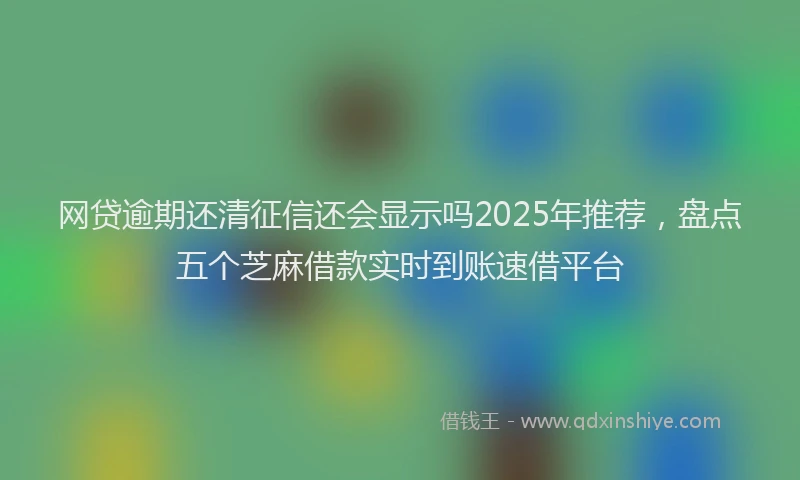 网贷逾期还清征信还会显示吗2025年推荐，盘点五个芝麻借款实时到账速借平台