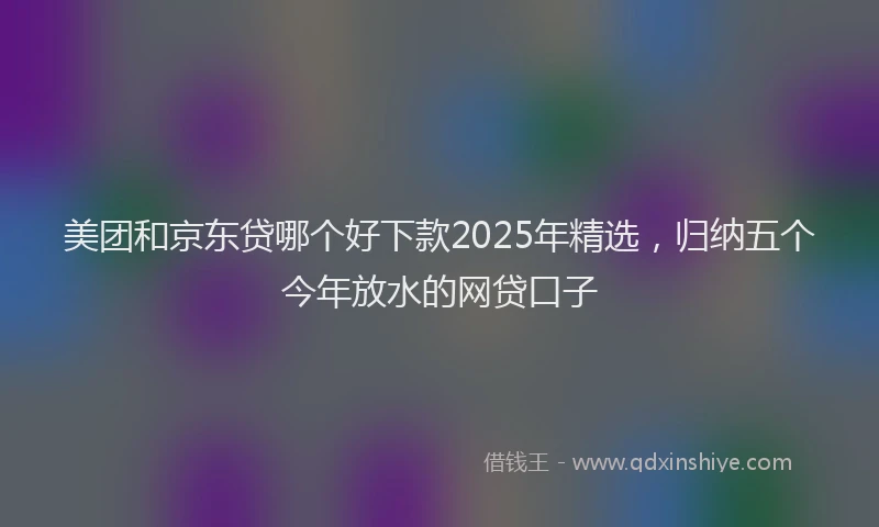 美团和京东贷哪个好下款2025年精选，归纳五个今年放水的网贷口子