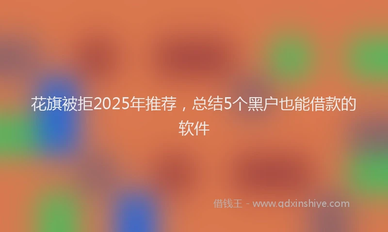 花旗被拒2025年推荐，总结5个黑户也能借款的软件