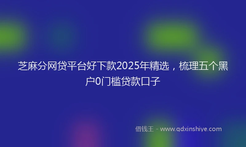 芝麻分网贷平台好下款2025年精选，梳理五个黑户0门槛贷款口子