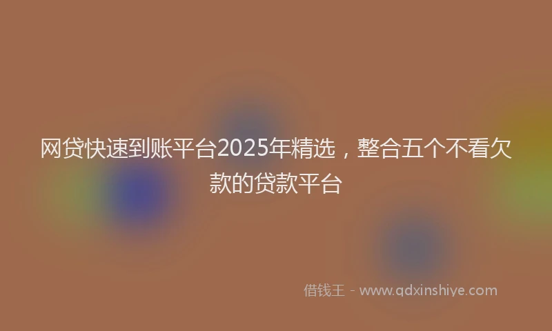 网贷快速到账平台2025年精选，整合五个不看欠款的贷款平台