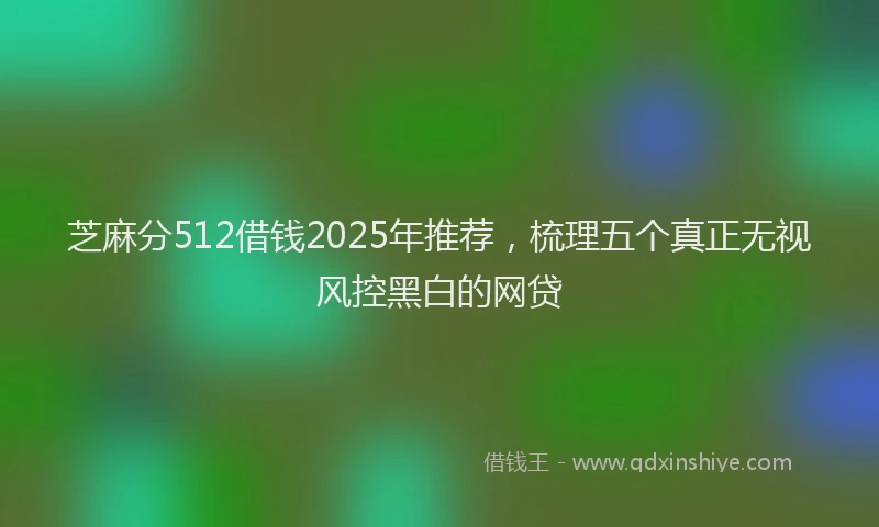 芝麻分512借钱2025年推荐，梳理五个真正无视风控黑白的网贷