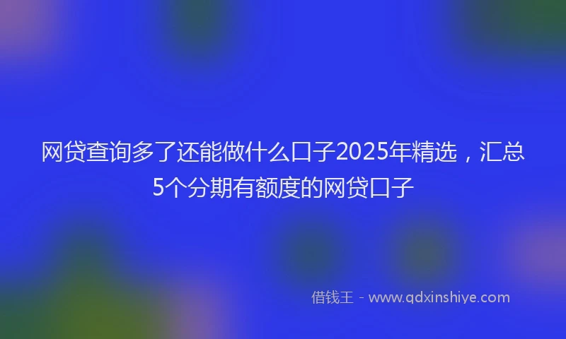 网贷查询多了还能做什么口子2025年精选，汇总5个分期有额度的网贷口子