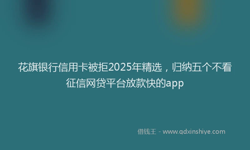 花旗银行信用卡被拒2025年精选，归纳五个不看征信网贷平台放款快的app