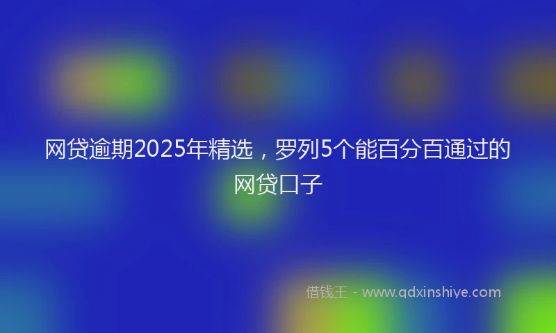 网贷逾期2025年精选，罗列5个能百分百通过的网贷口子