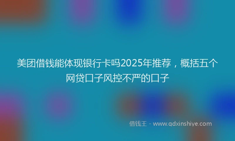 美团借钱能体现银行卡吗2025年推荐，概括五个网贷口子风控不严的口子