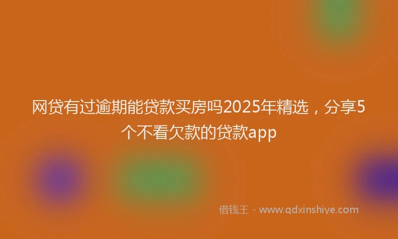 网贷有过逾期能贷款买房吗2025年精选，分享5个不看欠款的贷款app