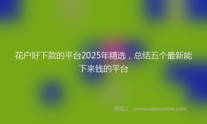 花户好下款的平台2025年精选，总结五个最新能下来钱的平台