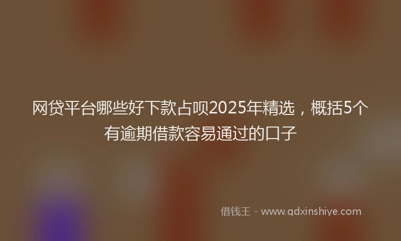 网贷平台哪些好下款占呗2025年精选，概括5个有逾期借款容易通过的口子