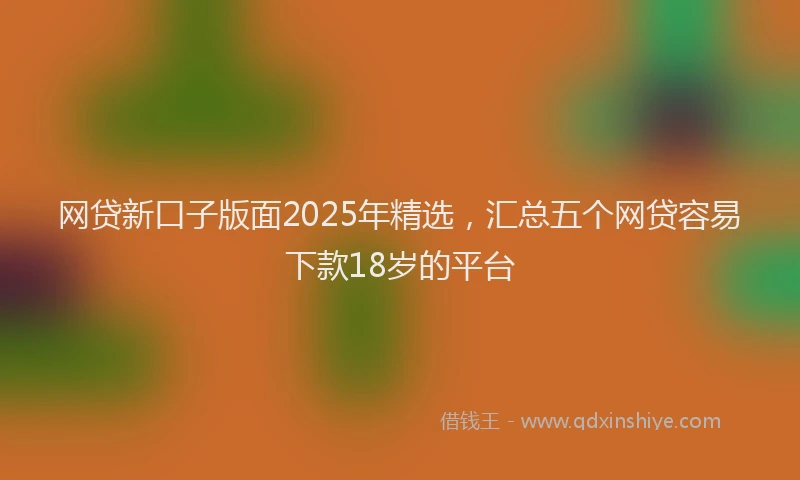 网贷新口子版面2025年精选，汇总五个网贷容易下款18岁的平台