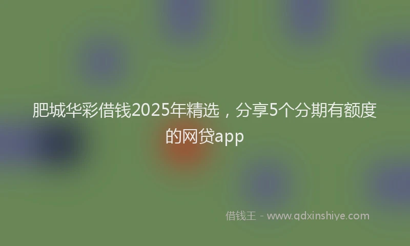 肥城华彩借钱2025年精选，分享5个分期有额度的网贷app