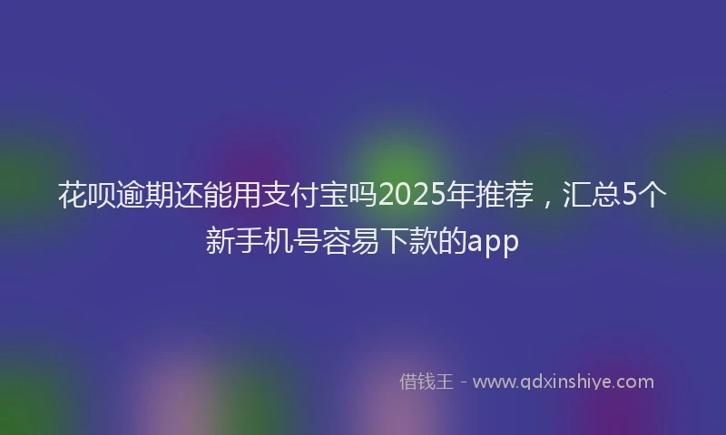 花呗逾期还能用支付宝吗2025年推荐，汇总5个新手机号容易下款的app
