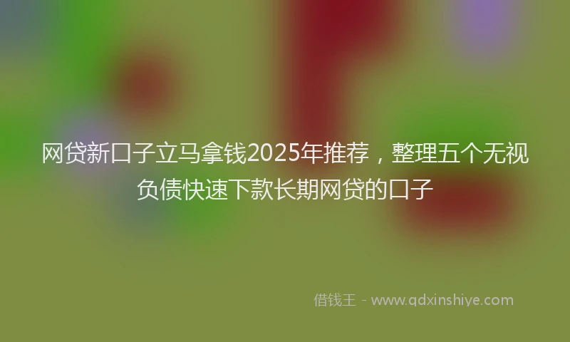 网贷新口子立马拿钱2025年推荐，整理五个无视负债快速下款长期网贷的口子