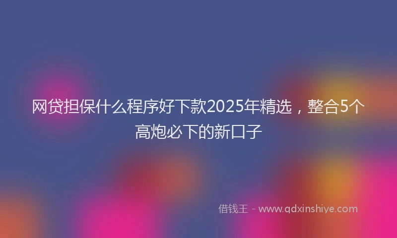 网贷担保什么程序好下款2025年精选，整合5个高炮必下的新口子