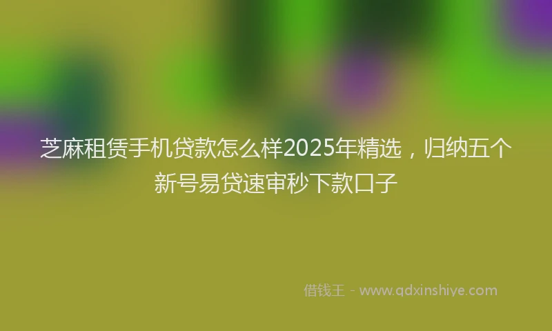 芝麻租赁手机贷款怎么样2025年精选，归纳五个新号易贷速审秒下款口子