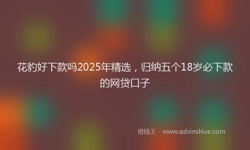 花豹好下款吗2025年精选，归纳五个18岁必下款的网贷口子