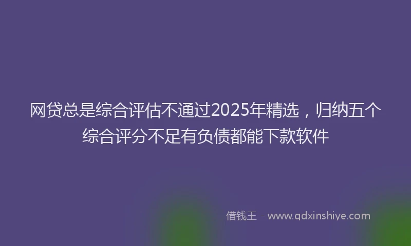 网贷总是综合评估不通过2025年精选，归纳五个综合评分不足有负债都能下款软件