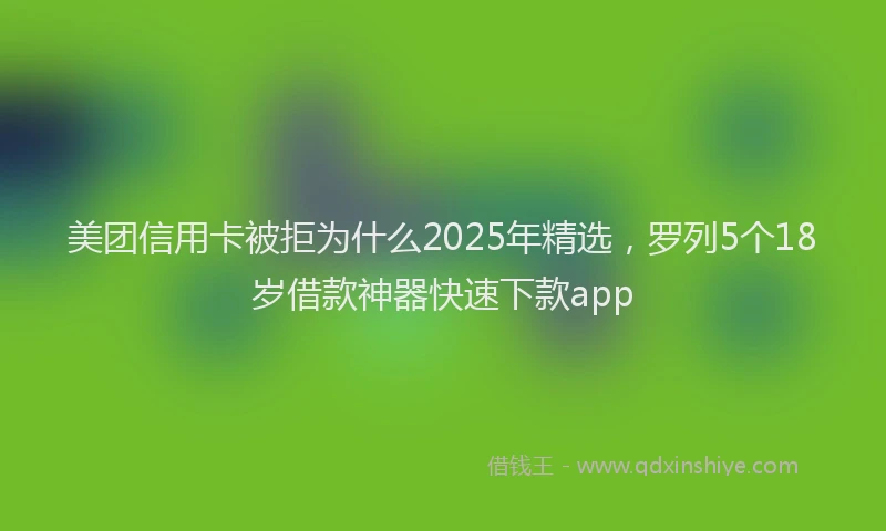 美团信用卡被拒为什么2025年精选，罗列5个18岁借款神器快速下款app