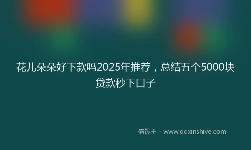花儿朵朵好下款吗2025年推荐，总结五个5000块贷款秒下口子