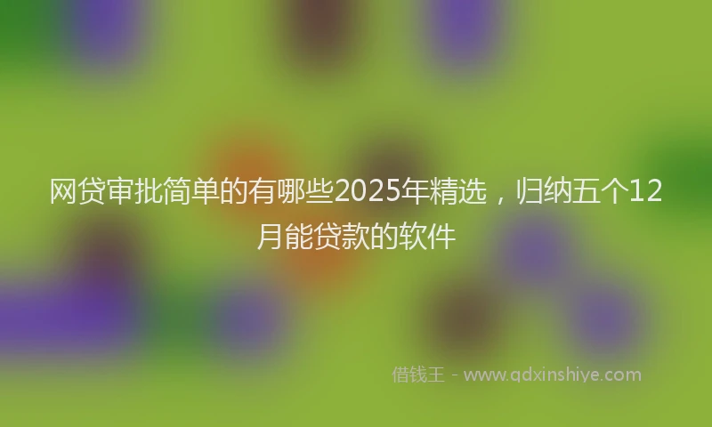 网贷审批简单的有哪些2025年精选，归纳五个12月能贷款的软件