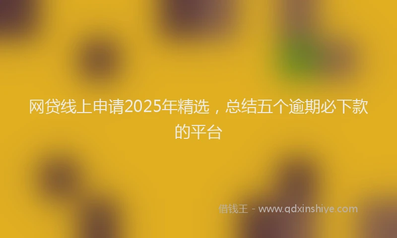 网贷线上申请2025年精选，总结五个逾期必下款的平台