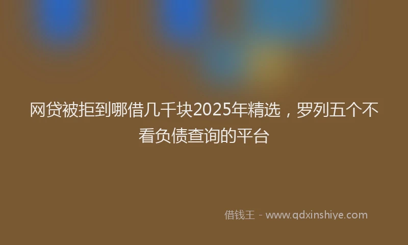 网贷被拒到哪借几千块2025年精选，罗列五个不看负债查询的平台