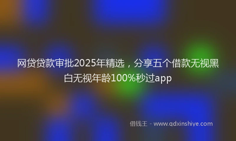 网贷贷款审批2025年精选，分享五个借款无视黑白无视年龄100%秒过app