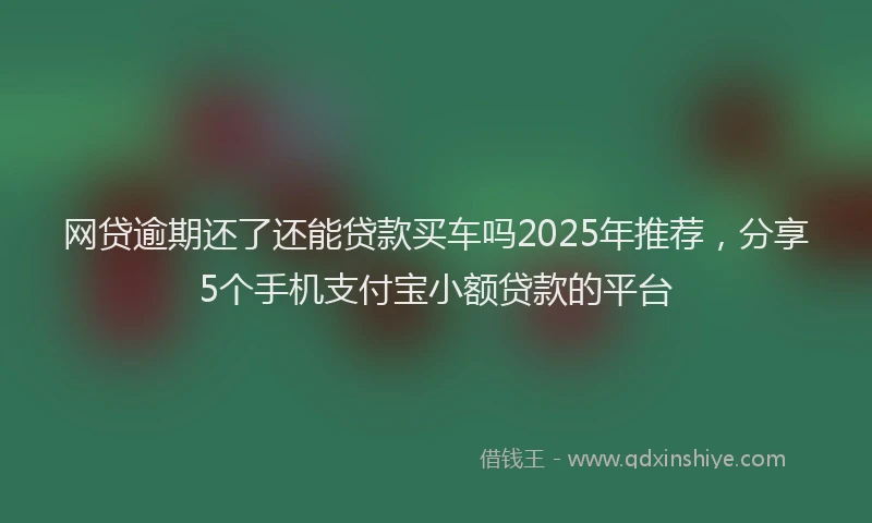 网贷逾期还了还能贷款买车吗2025年推荐，分享5个手机支付宝小额贷款的平台