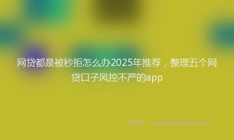 网贷都是被秒拒怎么办2025年推荐，整理五个网贷口子风控不严的app