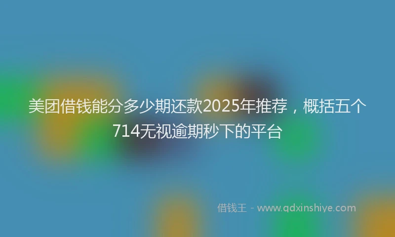 美团借钱能分多少期还款2025年推荐，概括五个714无视逾期秒下的平台