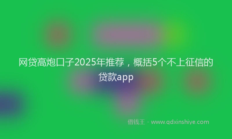 网贷高炮口子2025年推荐，概括5个不上征信的贷款app