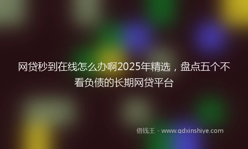 网贷秒到在线怎么办啊2025年精选，盘点五个不看负债的长期网贷平台
