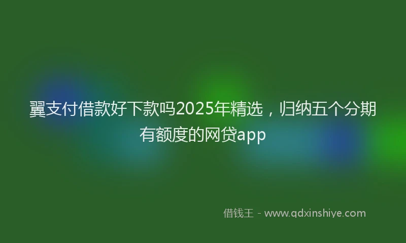 翼支付借款好下款吗2025年精选，归纳五个分期有额度的网贷app