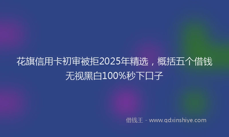 花旗信用卡初审被拒2025年精选，概括五个借钱无视黑白100%秒下口子