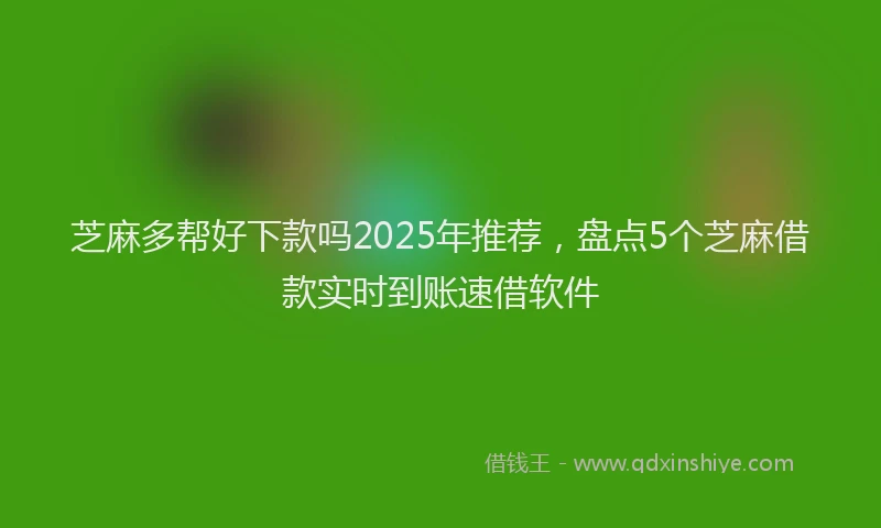 芝麻多帮好下款吗2025年推荐，盘点5个芝麻借款实时到账速借软件