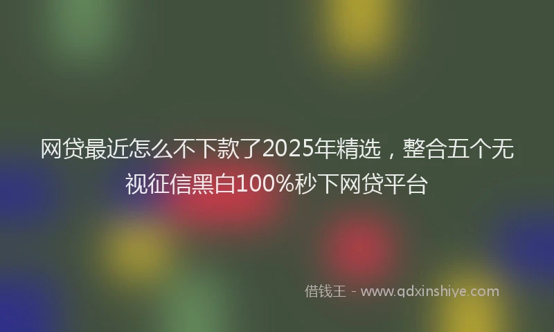 网贷最近怎么不下款了2025年精选，整合五个无视征信黑白100%秒下网贷平台