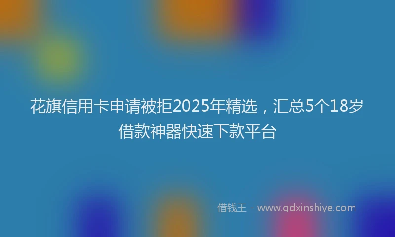 花旗信用卡申请被拒2025年精选，汇总5个18岁借款神器快速下款平台