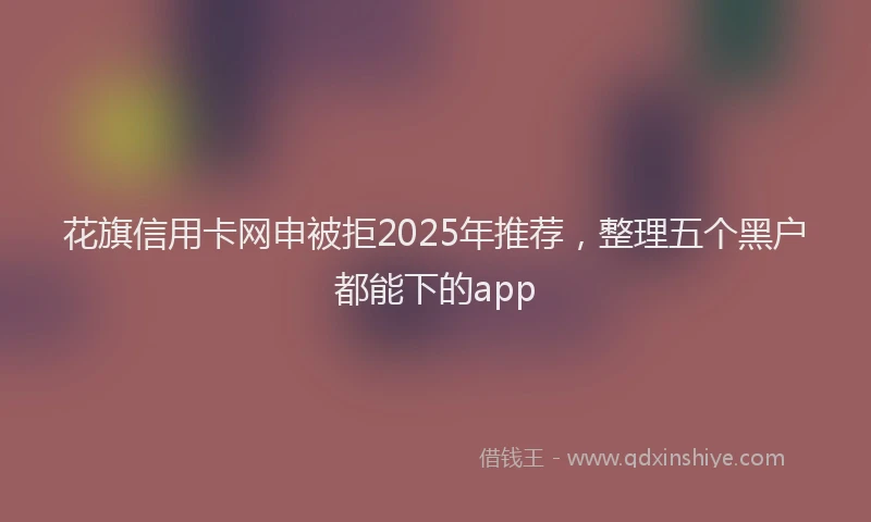 花旗信用卡网申被拒2025年推荐，整理五个黑户都能下的app