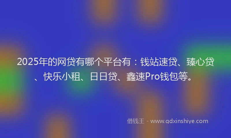 2025年的网贷有哪个平台有：钱站速贷、臻心贷、快乐小租、日日贷、鑫速Pro钱包等。