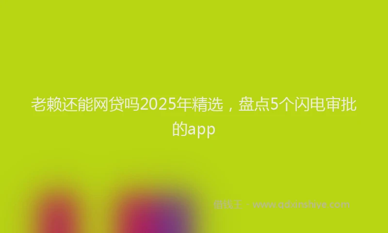 老赖还能网贷吗2025年精选，盘点5个闪电审批的app