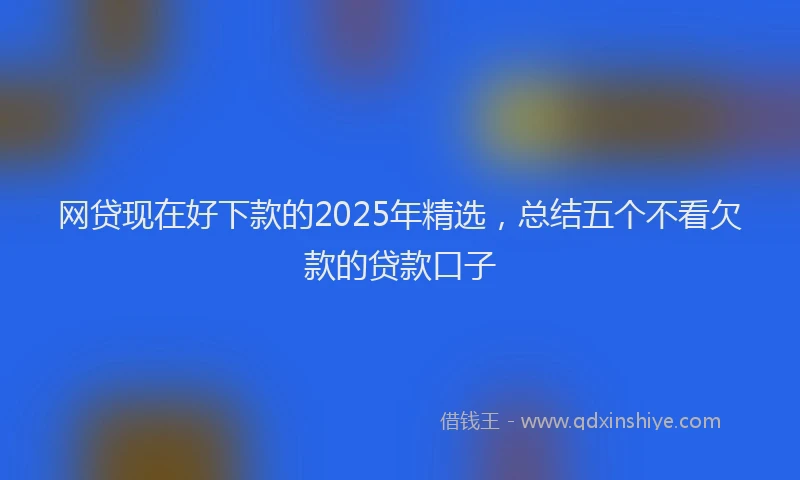 网贷现在好下款的2025年精选，总结五个不看欠款的贷款口子