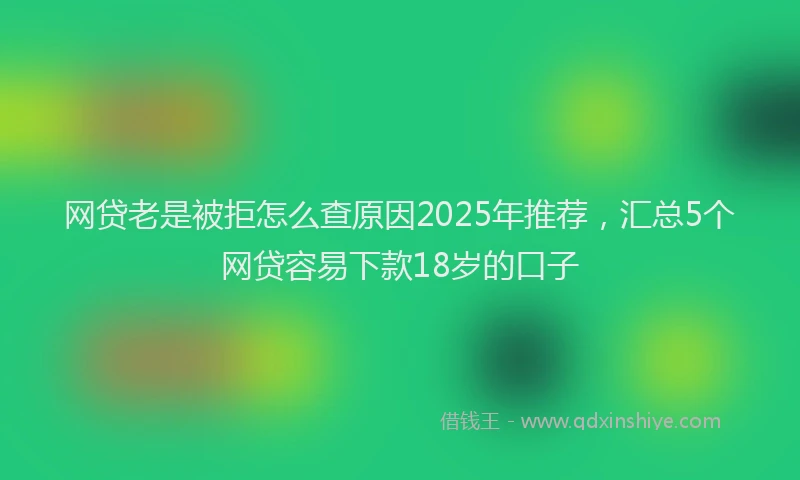 网贷老是被拒怎么查原因2025年推荐，汇总5个网贷容易下款18岁的口子