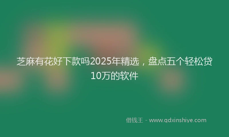 芝麻有花好下款吗2025年精选，盘点五个轻松贷10万的软件