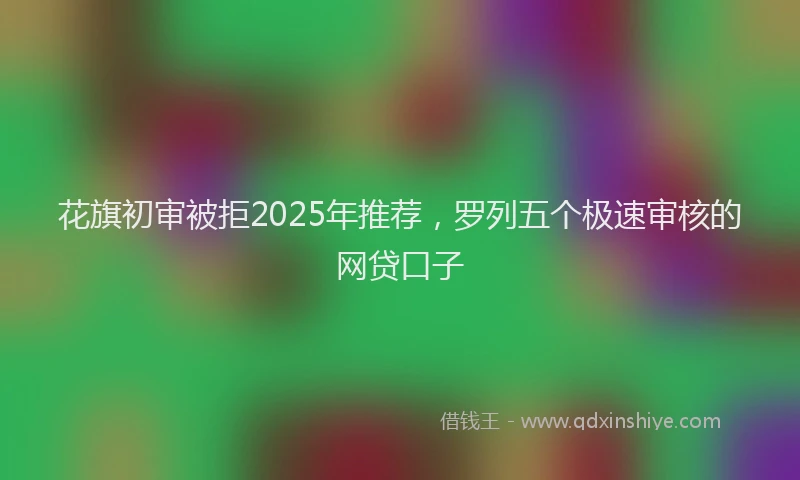 花旗初审被拒2025年推荐，罗列五个极速审核的网贷口子