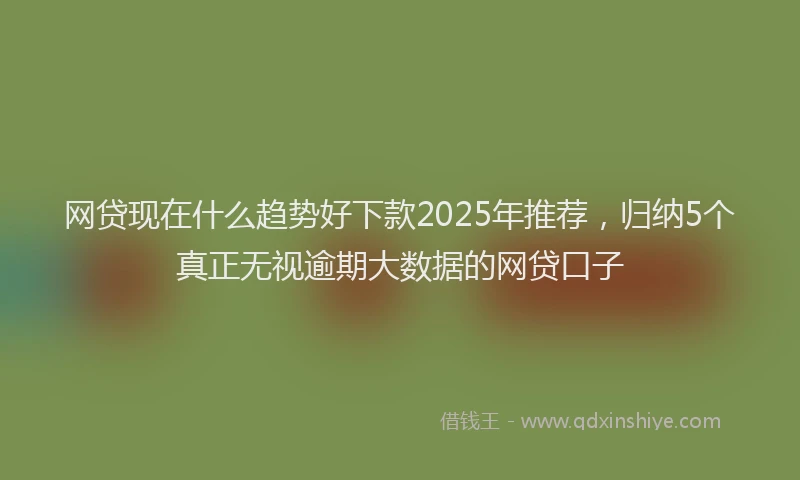 网贷现在什么趋势好下款2025年推荐，归纳5个真正无视逾期大数据的网贷口子
