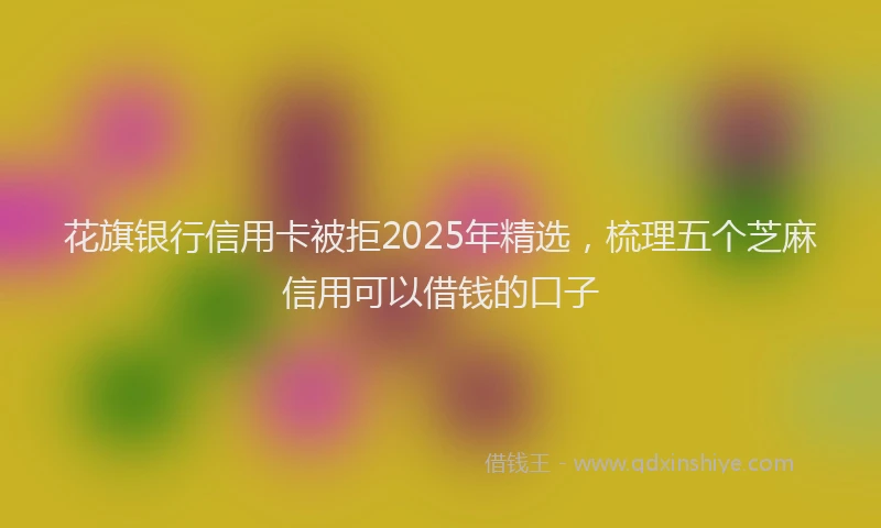 花旗银行信用卡被拒2025年精选，梳理五个芝麻信用可以借钱的口子