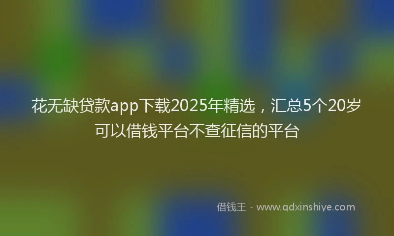 花无缺贷款app下载2025年精选，汇总5个20岁可以借钱平台不查征信的平台