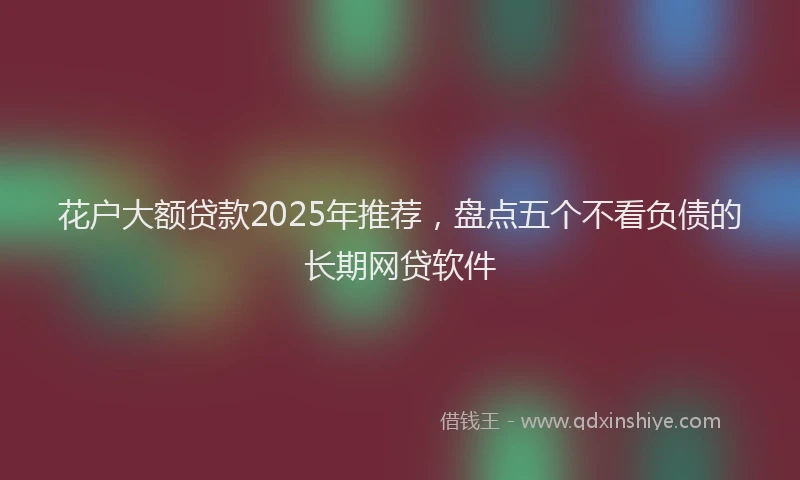 花户大额贷款2025年推荐，盘点五个不看负债的长期网贷软件