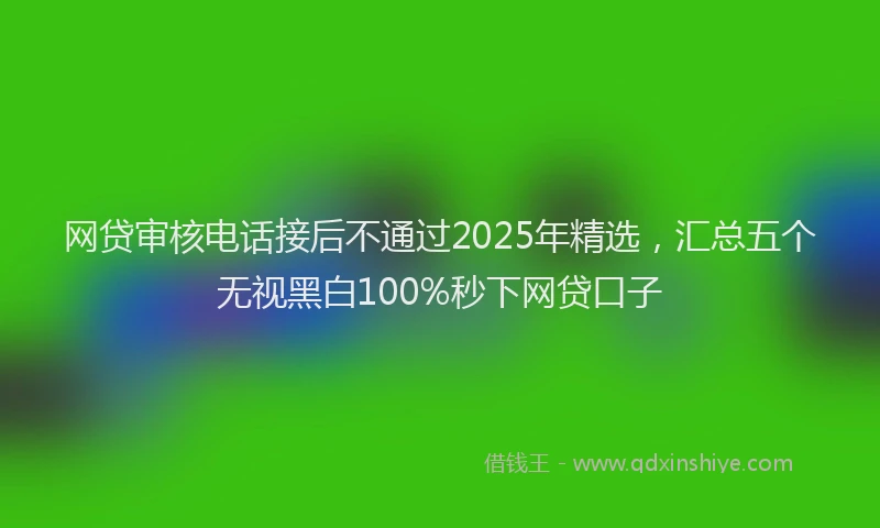 网贷审核电话接后不通过2025年精选，汇总五个无视黑白100%秒下网贷口子