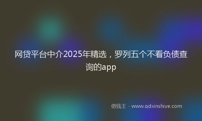 网贷平台中介2025年精选，罗列五个不看负债查询的app